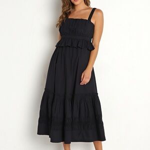 Cleobella Black Ruffled Maxi Dress